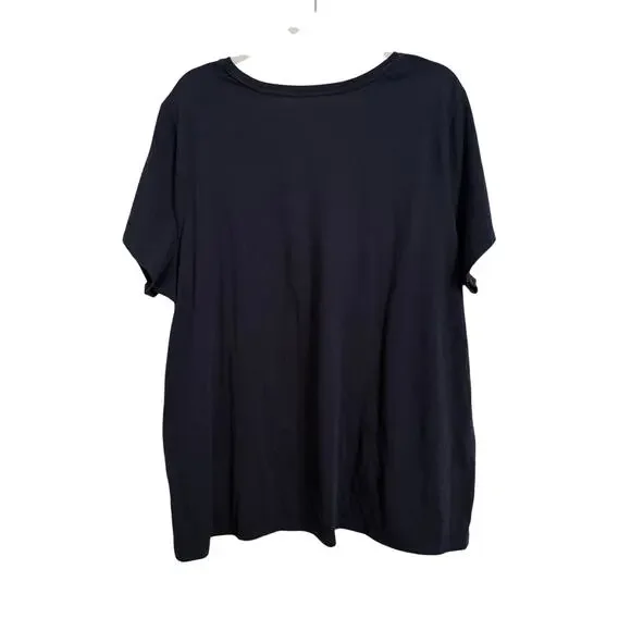 Sonoma Women's Plus Size 2X Patriotic USA Flag Short Sleeve Comfy T-Shirt - Picture 2 of 6